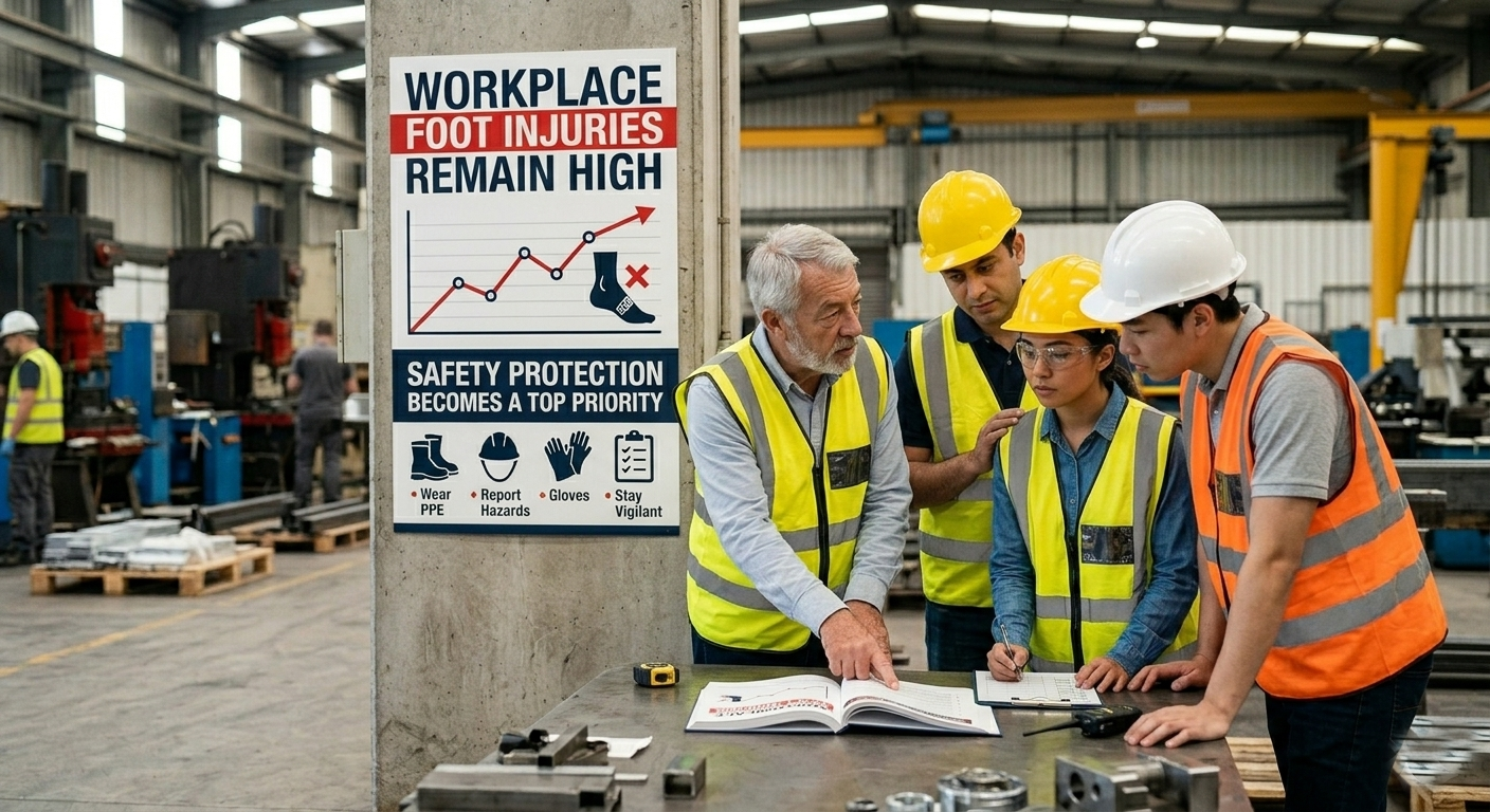 Workplace Foot Injuries Remain High, Safety Protection Becomes a Top Priority